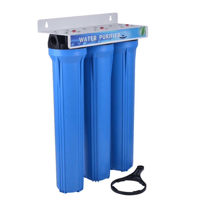 3 Stages 20 Inch Slim Blue Housing Water Filter H-BK03