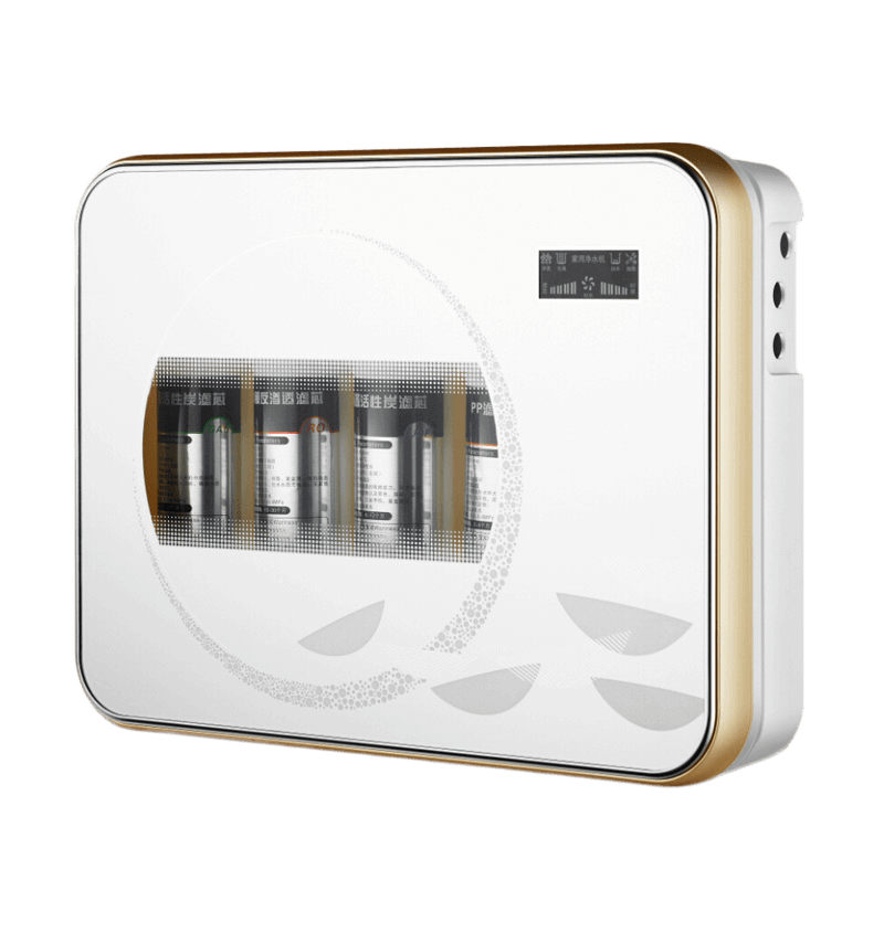 RO water filtration under sink system with transparent glass panel and LCD RO-50G-X07